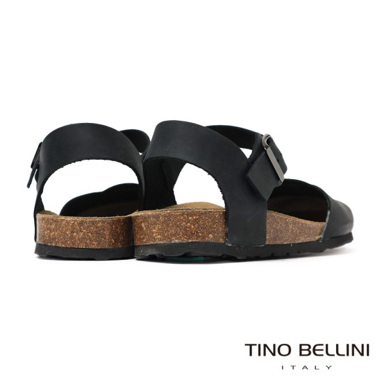 TINO BELLINI 貝里尼 歐洲進口 BIONATURA 腳床舒適鞋 娃娃鞋造型 軟木軟底 拖鞋 FS0B003-1(黑色)