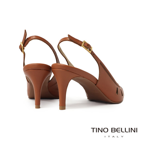 TINO BELLINI 貝里尼 鏤空雕花高跟鞋FS2T011A-9(駝色)