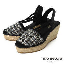 格紋草編楔型涼鞋FS6V001-1