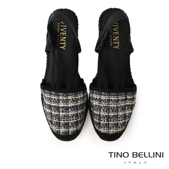 格紋草編楔型涼鞋FS6V001-1