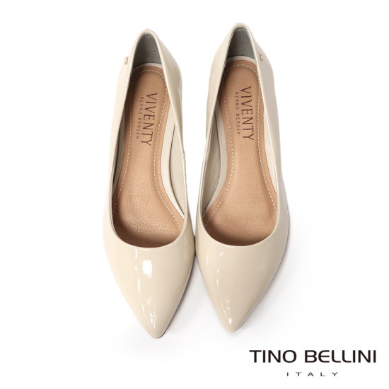 TINO BELLINI 貝里尼 巴西進口 真皮漆皮尖頭低跟鞋FSBV022A-R