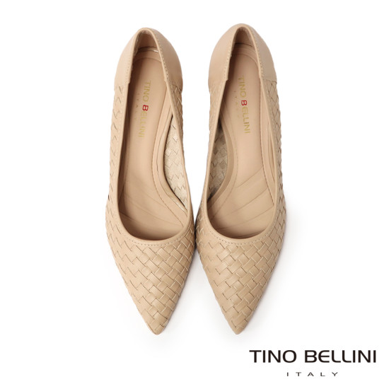 巴西編織粗跟鞋FSET010A-3(米色)