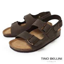 TINO BELLINI 貝里尼 歐洲進口 BIONATURA 腳床舒適鞋 真皮 軟木軟底 涼拖鞋FSJB001-6