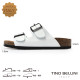 TINO BELLINI 貝里尼 歐洲進口 BIONATURA 腳床舒適鞋 真皮 雙飾扣造型 軟木軟底 拖鞋FSQB001-0