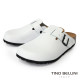 TINO BELLINI 貝里尼 歐洲進口 BIONATURA 腳床舒適鞋 真皮 經典造型 軟木軟底 拖鞋 FZ0B001-0(白色)