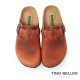 TINO BELLINI 貝里尼 歐洲進口 BIONATURA 腳床舒適鞋 真皮 經典造型 軟木軟底 拖鞋 FZ0B001-Q(橘色)