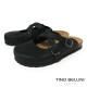 TINO BELLINI 貝里尼 歐洲進口 BIONATURA 腳床舒適鞋 交叉造型 軟木軟底 拖鞋 FZ0B005-1(黑色)