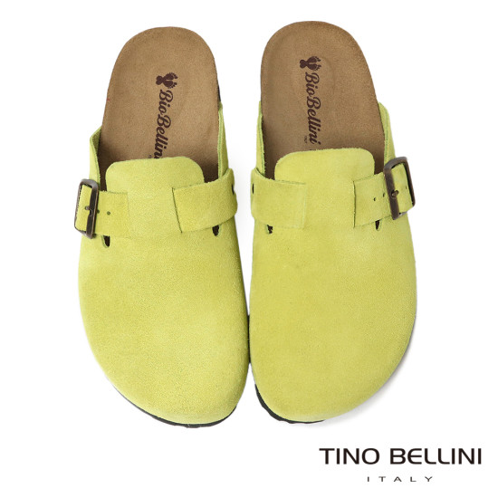 TINO BELLINI 貝里尼 歐洲進口 BIONATURA 腳床舒適鞋 經典造型 繽紛系列 軟木軟底 拖鞋 FZ0B006-5(綠色)