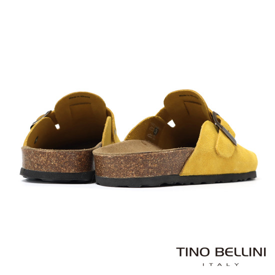 TINO BELLINI 貝里尼 歐洲進口 BIONATURA 腳床舒適鞋 經典造型 繽紛系列 軟木軟底 拖鞋 FZ0B006-G(黃色)