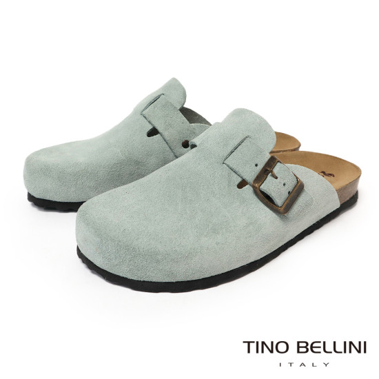 TINO BELLINI 貝里尼 歐洲進口 BIONATURA 腳床舒適鞋 經典造型 繽紛系列 軟木軟底 拖鞋 FZ0B006-L(天藍色)