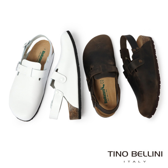 TINO BELLINI 貝里尼 歐洲進口 BIONATURA 腳床舒適鞋 男款 真皮 軟木軟底鞋 HM0B006-6(咖色)