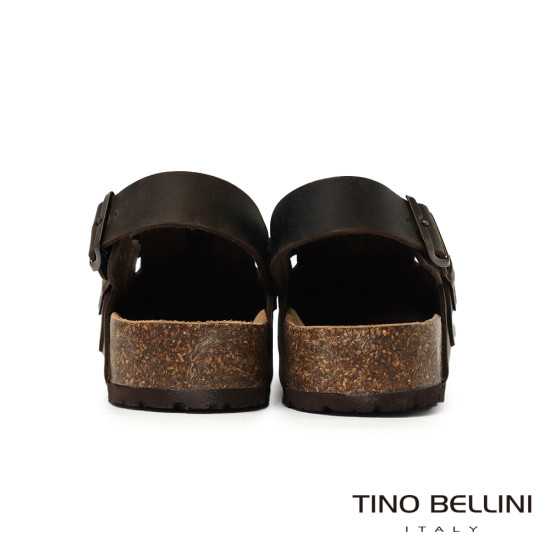 TINO BELLINI 貝里尼 歐洲進口 BIONATURA 腳床舒適鞋 男款 真皮 軟木軟底鞋 HM0B006-6(咖色)
