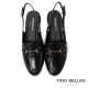 TINO BELLINI 貝里尼 巴西進口 復古飾扣露跟樂福鞋FW0T001-1(黑色)