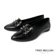 TINO BELLINI 貝里尼 巴西進口 經典金屬飾釦樂福鞋FWBT042-1(黑色)