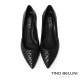 TINO BELLINI 貝里尼 巴西進口 歐美時尚編織淺口跟鞋FWCV046-1(黑色)