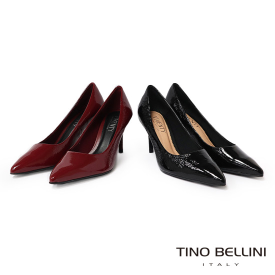 TINO BELLINI 貝里尼 巴西進口 歐美氣質經典尖頭細跟鞋FWEV020-A(酒紅色)