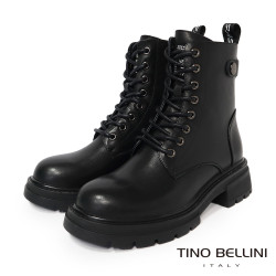TINO BELLINI 貝里尼 經典 馬汀靴造型 8孔 短靴 FWMT002E-1(黑色)