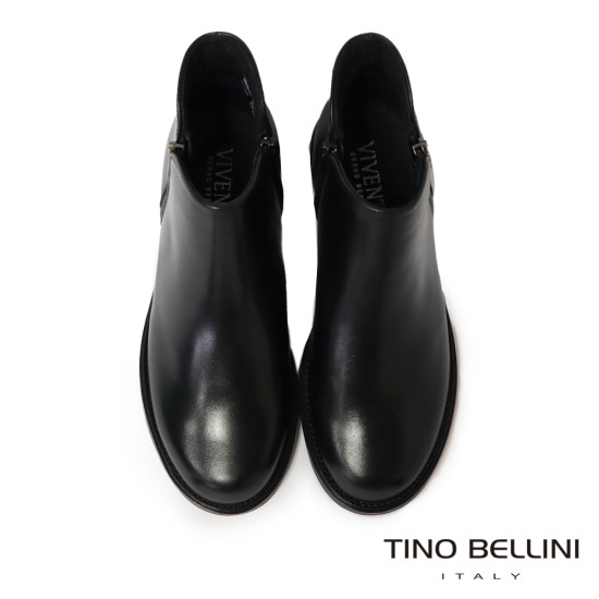 TINO BELLINI 貝里尼 歐洲進口 經典素面 平底短靴 FWMV025-1(黑色)