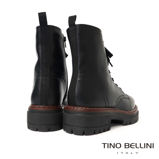 TINO BELLINI 貝里尼 巴西進口 經典 綁帶 7孔 短靴 FWNT051-1(黑色)