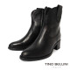 TINO BELLINI 阿爾巴尼亞進口 帥氣牛仔風 短筒 粗跟 FWOV028-1(黑色)