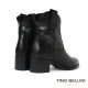 TINO BELLINI 阿爾巴尼亞進口 帥氣牛仔風 短筒 粗跟 FWOV028-1(黑色)
