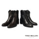 TINO BELLINI 阿爾巴尼亞進口 帥氣牛仔風 短筒 粗跟 FWOV028-1(黑色)