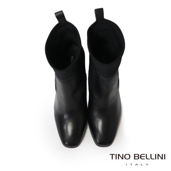 TINO BELLINI 貝里尼 巴西進口 切爾西  粗跟 短靴 FWPT004-1(黑色)