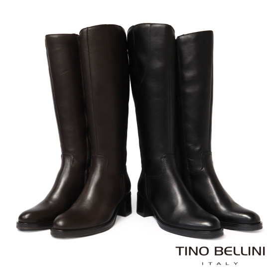 TINO BELLINI 貝里尼 阿爾巴尼亞進口 都會騎士真皮長靴FWXT007-1(黑色)