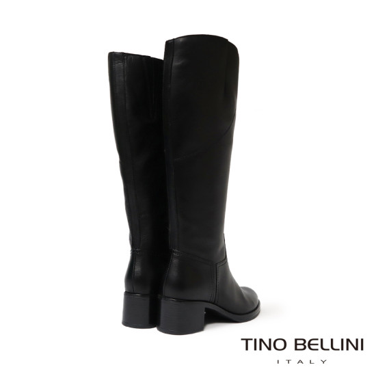 TINO BELLINI 貝里尼 阿爾巴尼亞進口 都會騎士真皮長靴FWXT007-1(黑色)