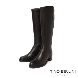 TINO BELLINI 貝里尼 阿爾巴尼亞進口 都會騎士真皮長靴FWXT007-6(咖色)