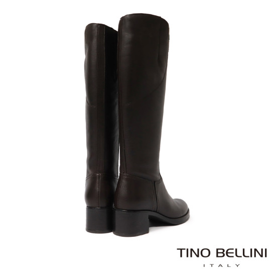TINO BELLINI 貝里尼 阿爾巴尼亞進口 都會騎士真皮長靴FWXT007-6(咖色)