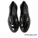 TINO BELLINI 貝里尼 義大利進口 金屬扣飾亮面皮革樂福鞋FYLT055-1(黑色)