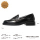 TINO BELLINI 貝里尼 義大利進口 側飾帶造型休閒低跟樂福鞋FYLT056-1(黑色)