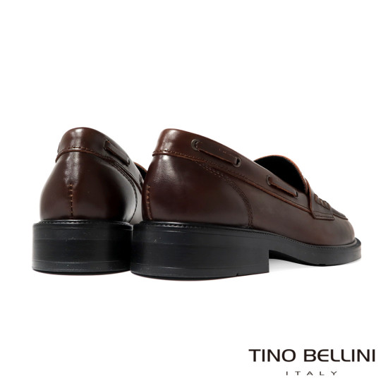 TINO BELLINI 貝里尼 義大利進口 側飾帶造型休閒低跟樂福鞋FYLT056-6(咖色)