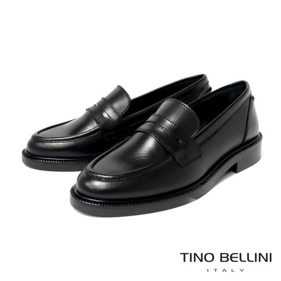 TINO BELLINI 貝里尼 義大利進口 經典復古便士樂福鞋FYLV045-1(黑色)