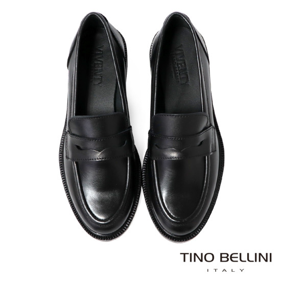 TINO BELLINI 貝里尼 義大利進口 經典復古便士樂福鞋FYLV045-1(黑色)