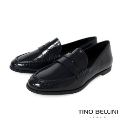 TINO BELLINI 貝里尼 巴西進口 經典造型深藍漆皮樂福鞋FYLV046-4(藍色)