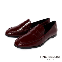 TINO BELLINI 貝里尼 巴西進口 經典造型酒紅漆皮樂福鞋FYLV046-A(酒紅色)