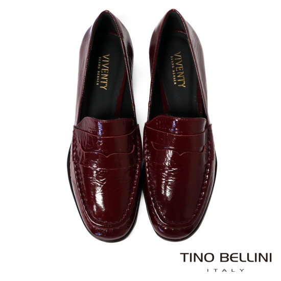 TINO BELLINI 貝里尼 巴西進口 經典造型酒紅漆皮樂福鞋FYLV046-A(酒紅色)