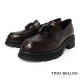 TINO BELLINI 貝里尼 阿爾巴尼亞進口 馬銜扣造型真皮厚底樂福鞋FYLV047-A(酒紅色)