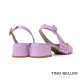 TINO BELLINI 巴西進口真皮尖頭編織造型高跟鞋FS1T013-8(紫色)