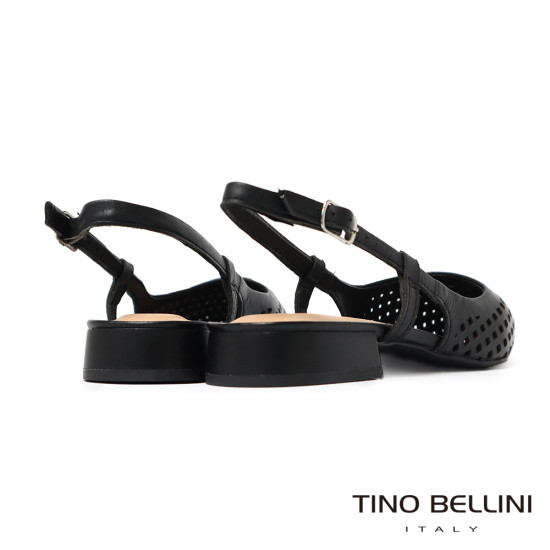 TINO BELLINI 貝里尼 巴西進口氣質鏤空雕刻透氣低跟鞋FS1T015-1(黑色)