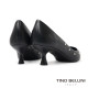 TINO BELLINI 貝里尼 巴西進口個性鉚釘跟鞋FSCT017-1(黑色)