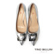 TINO BELLINI 貝里尼 進口羊皮尖頭金屬飾釦細跟高跟鞋FSET011-D(銀色)