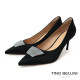  TINO BELLINI 貝里尼 進口尖頭緞面鑽飾細跟高跟鞋FSEV007-1(黑色)
