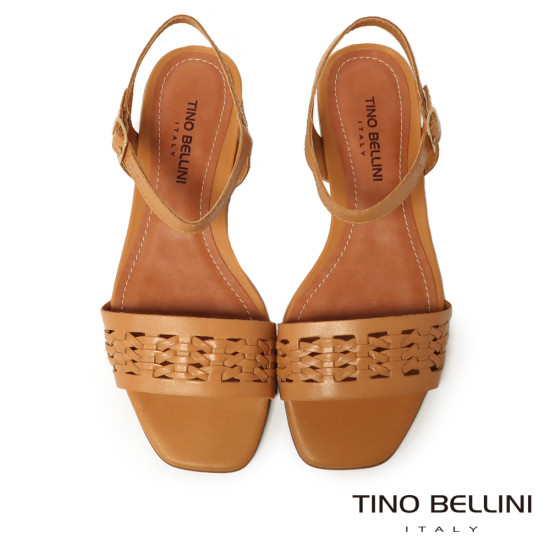  TINO BELLINI 貝里尼 巴西進口編織平底涼鞋FSJT019-9(駝色)
