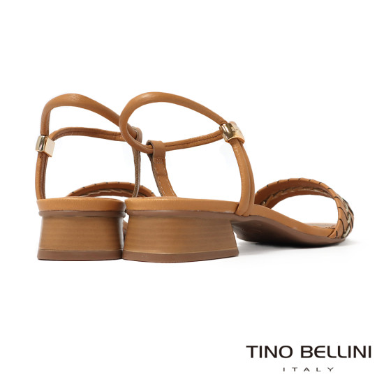 TINO BELLINI 貝里尼 巴西進口優雅一字帶編織涼鞋FSJV008-9(駝色)