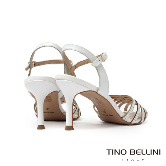 TINO BELLINI 貝里尼 巴西進口優雅繞帶魚口高跟涼鞋 FSMT044-0(白色)