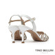 TINO BELLINI 貝里尼 巴西進口優雅繞帶魚口高跟涼鞋 FSMT044-0(白色)