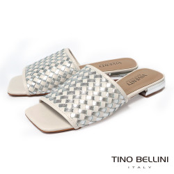  TINO BELLINI 貝里尼 巴西進口編織造型涼拖鞋FSRV003-D(銀色)